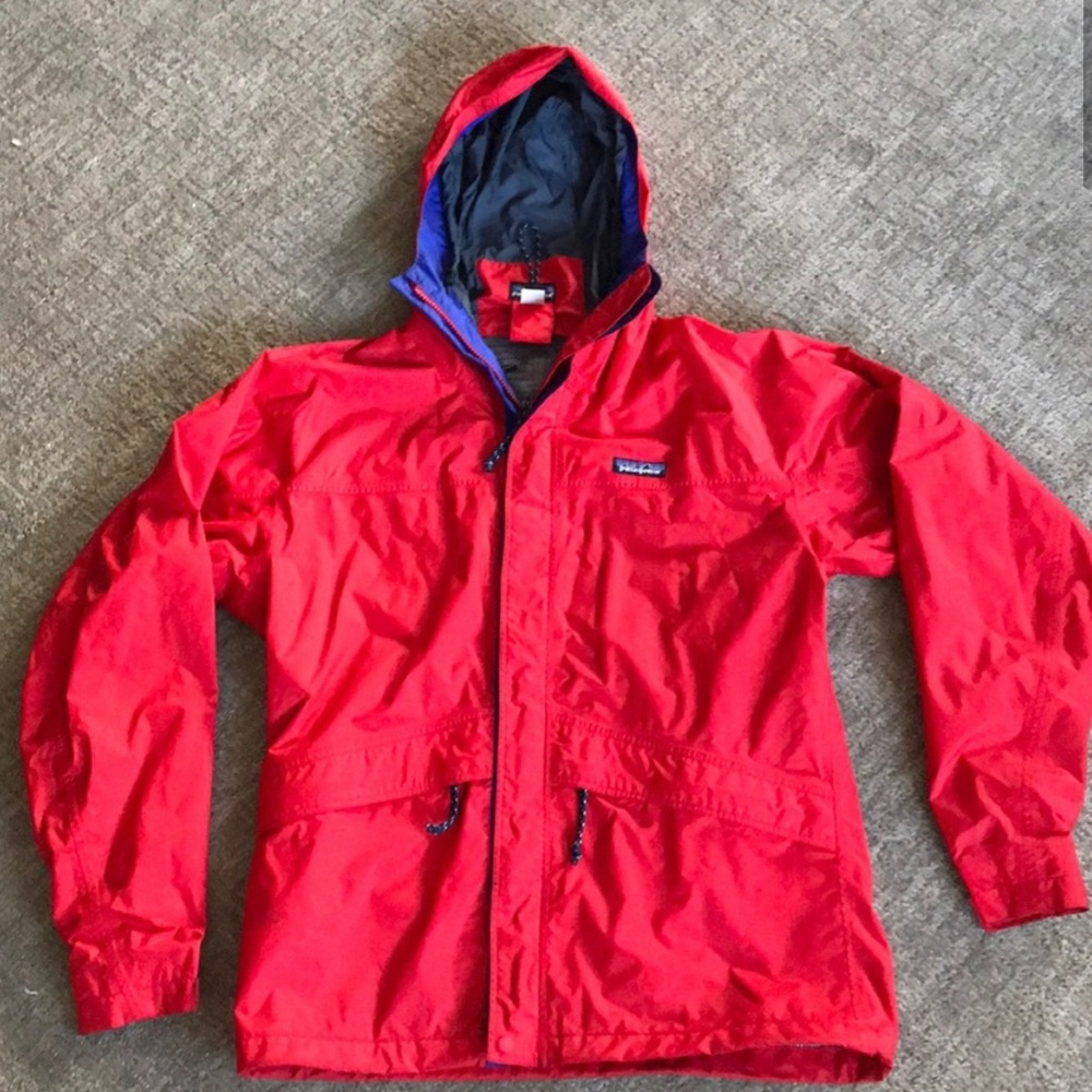 COPY - Red Patagonia rain jacket